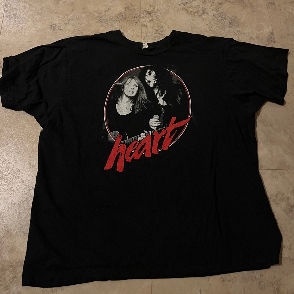 Heart Ann & Nancy Wilson Red Velvet Car Tour Tshirt Mens 2XL